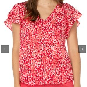 Liverpool Double V Neck Flutter Top XL